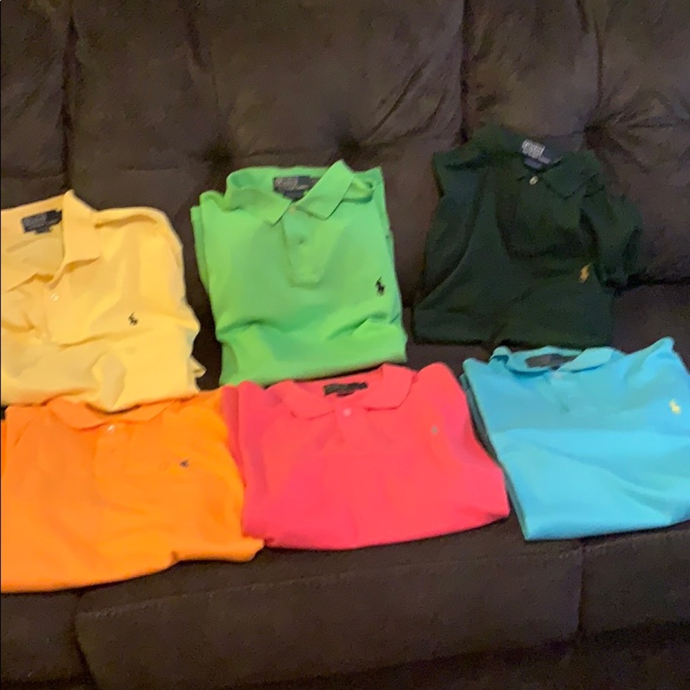 6 Large Polo shirts